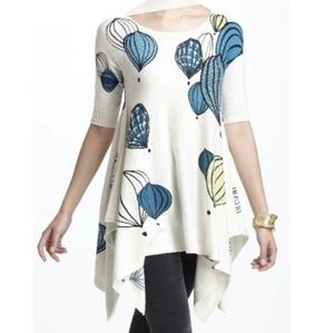 Anthropologie "Field Flower" Knit Sidetail Tunic